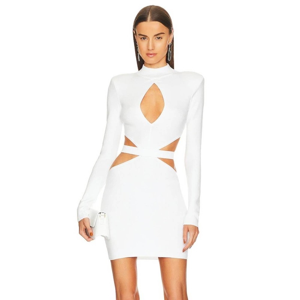 NWT Michael Costello x REVOLVE Jalene Mini Dress in White Small
